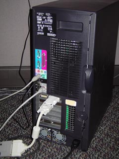 rear view of computer