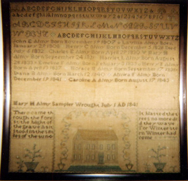 Mary Hannah Almy Sampler
