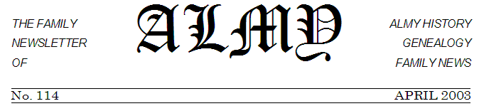 Almy Newsletter Masthead