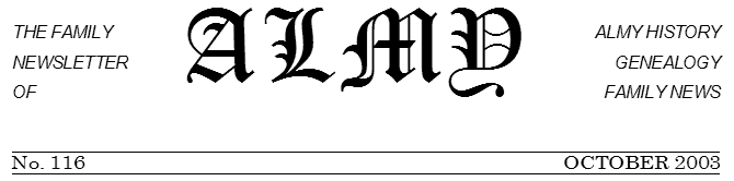 Almy Newsletter Masthead