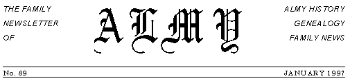 Almy Family Newsletter -- January 1997