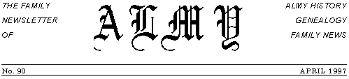Almy Family Newsletter -- April 1997