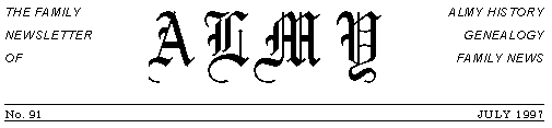 Almy Family Newsletter -- July 1997